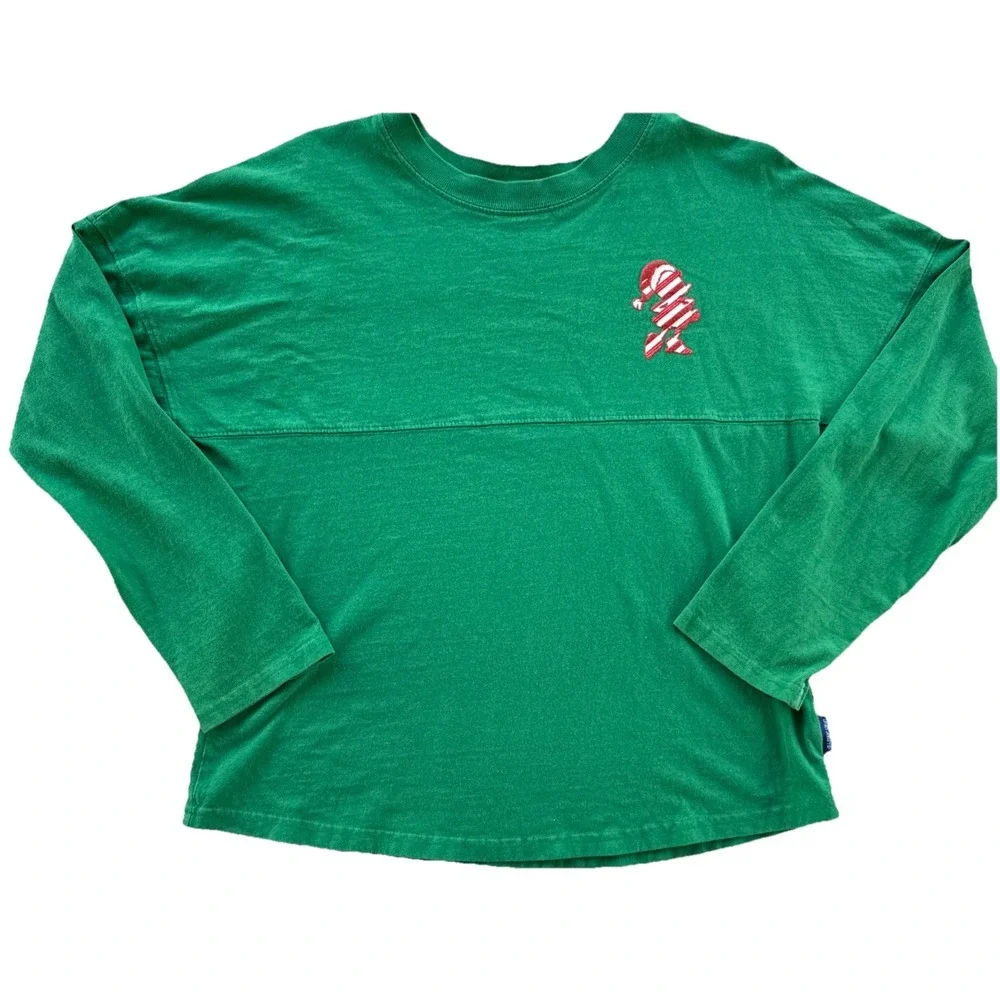 Minnie Mouse Christmas Spirit‎ Jersey Childs Size XL Green Walt Disney World